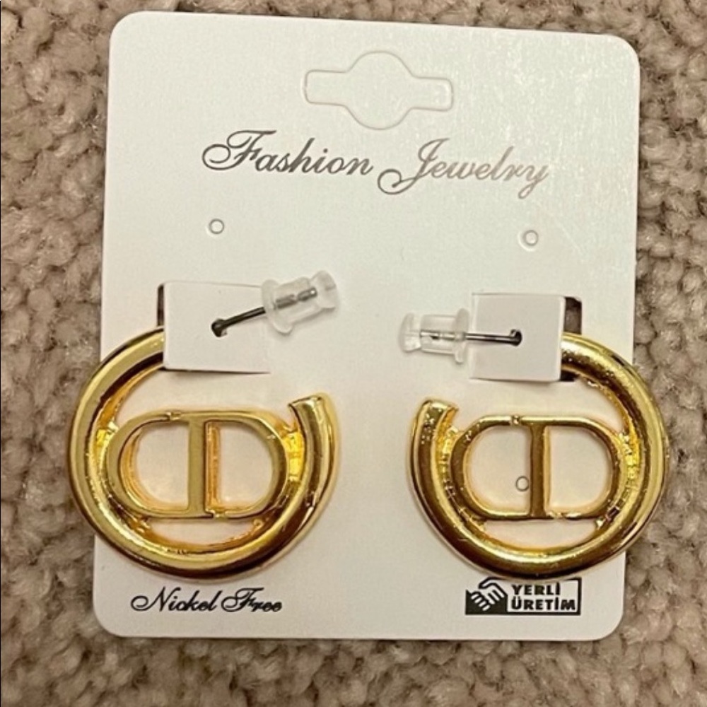 CD designer inspired earrings